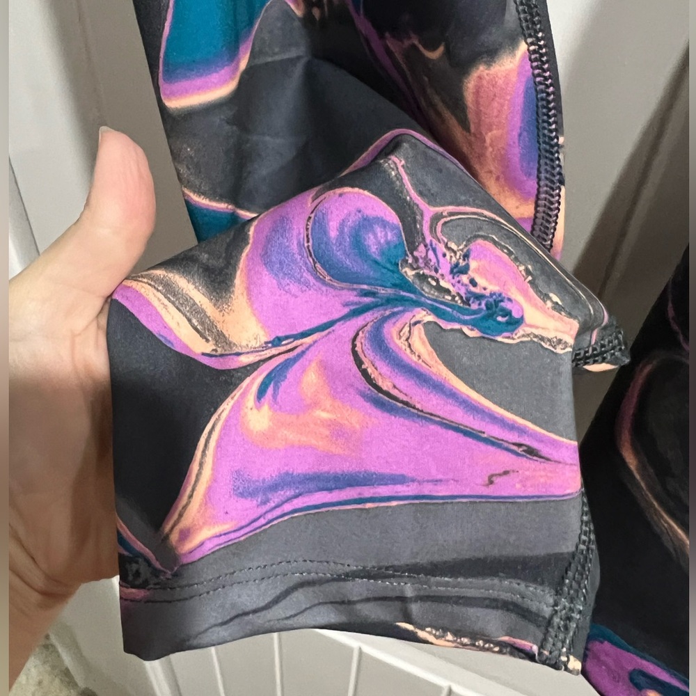 Avia leggings workout leggings pants XL 16-18 pink grey blue - Picture 4 of 8